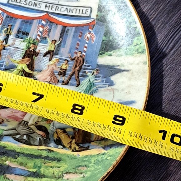 Vintage Little House On The Prairie Founder's Day Collection Picnic Plate 24kt - Picture 10 of 10